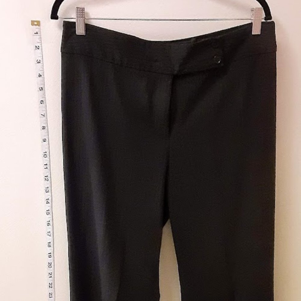 VINTAGE  GRAYISH-BROWN SLACKS WITH SUBTLE STRIPES  BY LAURA SCOTT -   SIZE 14